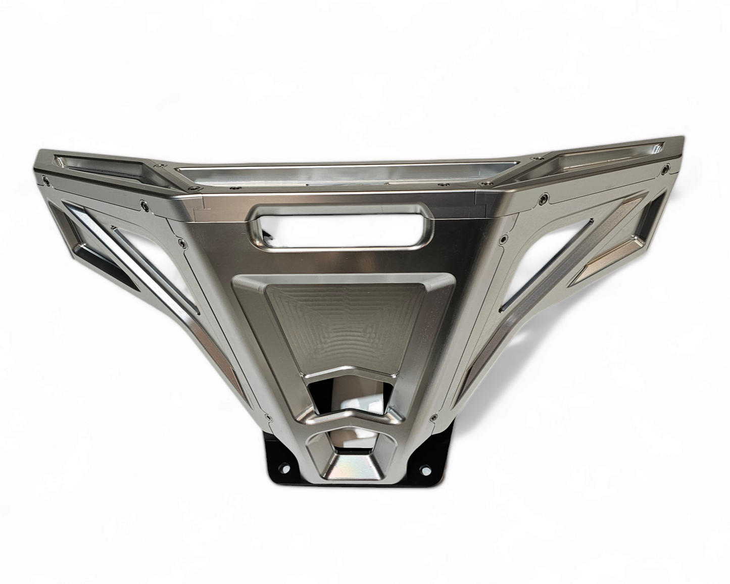 2022-2026 Polaris RZR Pro R, Pro S, Turbo R Machined Billet Front Winch Bumper (Clear Anodize)