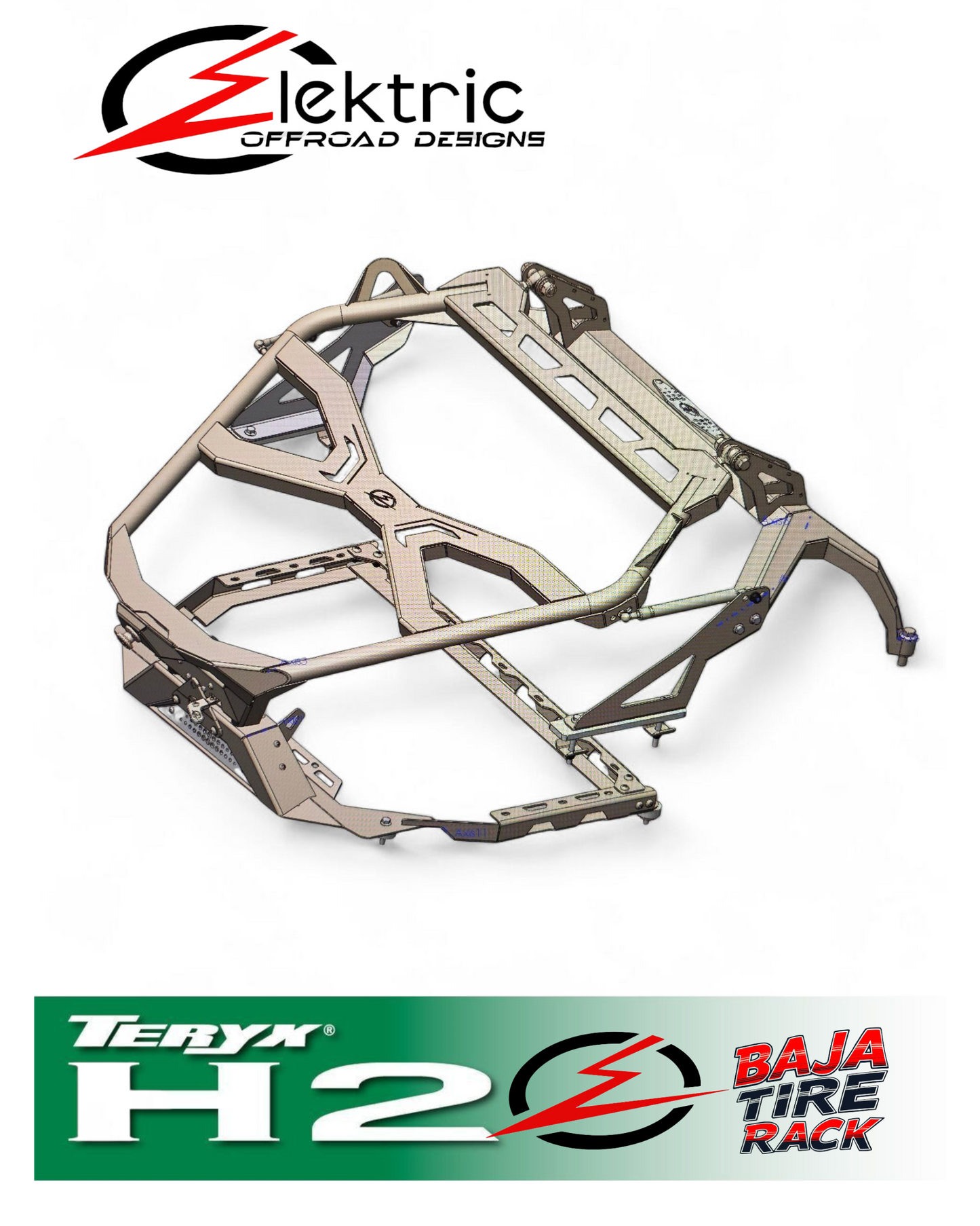 2026+ Kawasaki Teryx H2 Volt Baja Tire Rack