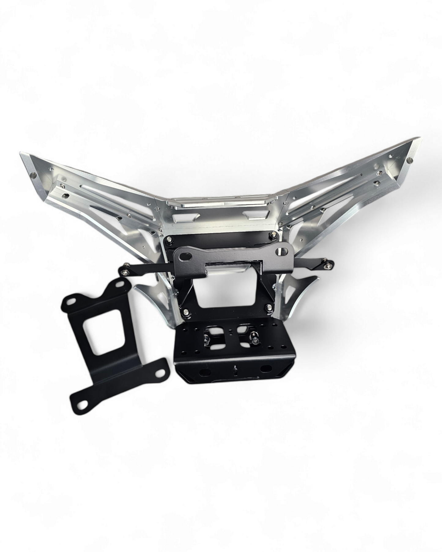 2017 to Current Can-Am X3 Maverick Machined Billet Front Winch Bumper (Clear Anodize)