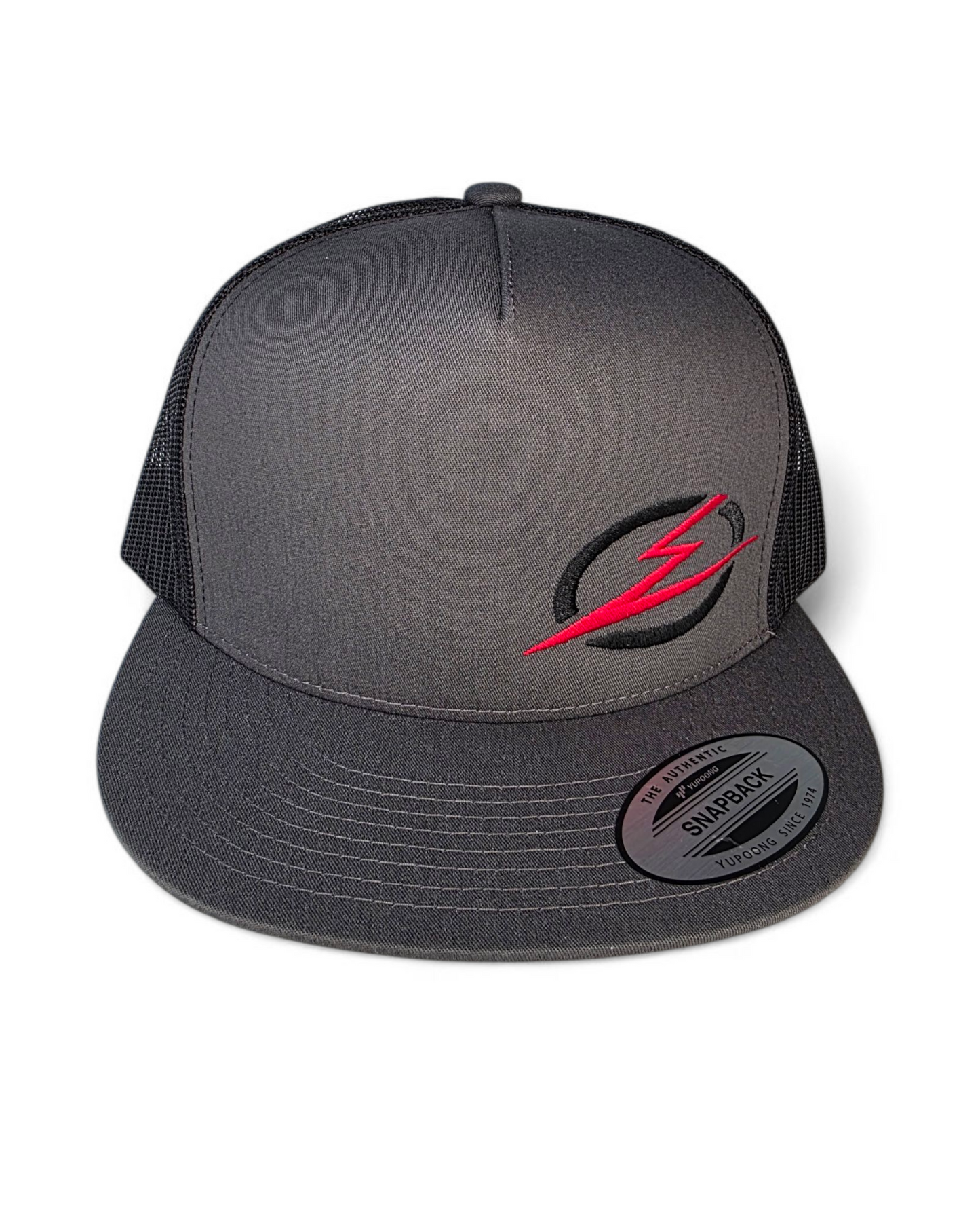 Classics 2-Tone Trucker Hat Charcoal/Black, Black/Red Elektric Logo