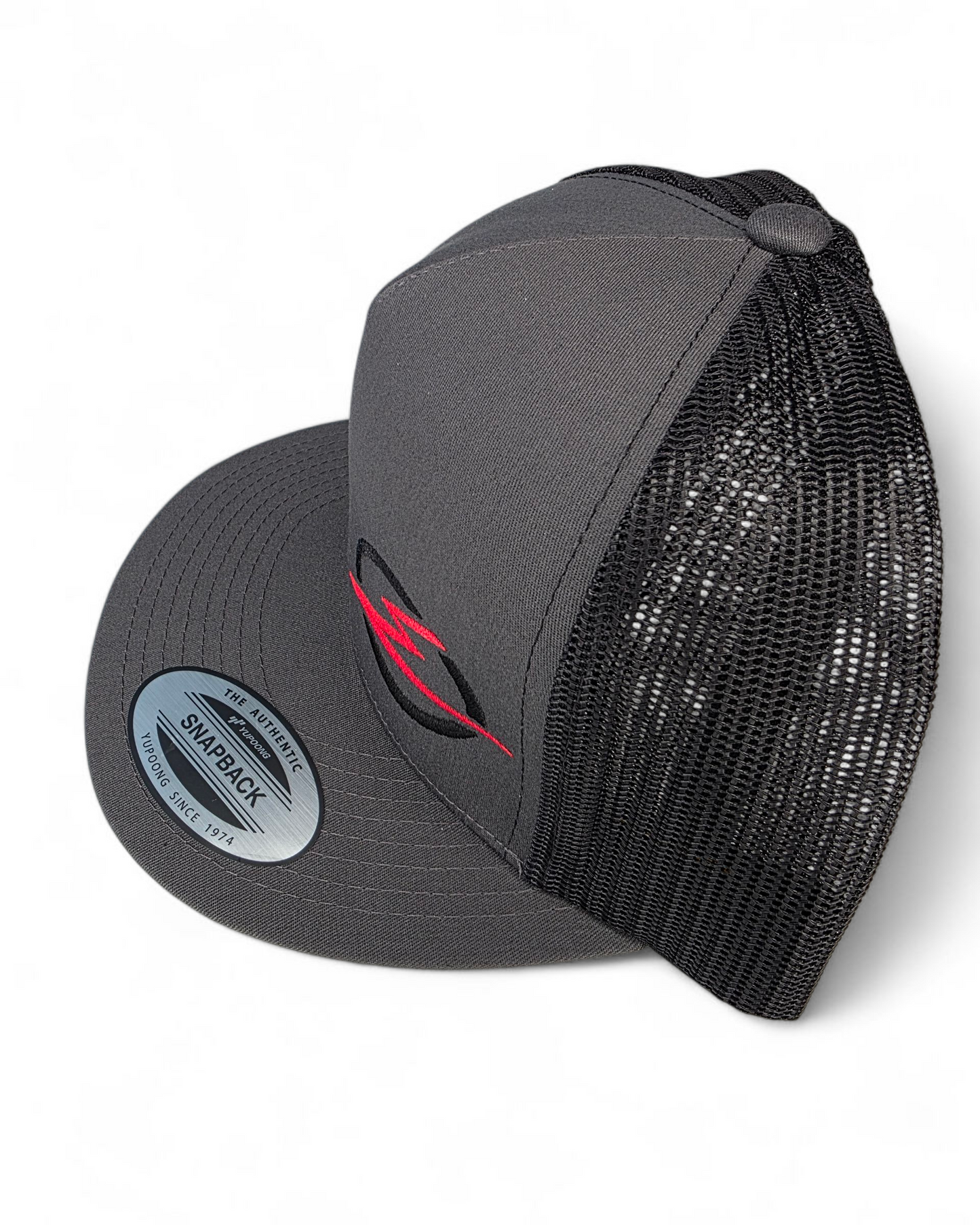 Classics 2-Tone Trucker Hat Charcoal/Black, Black/Red Elektric Logo