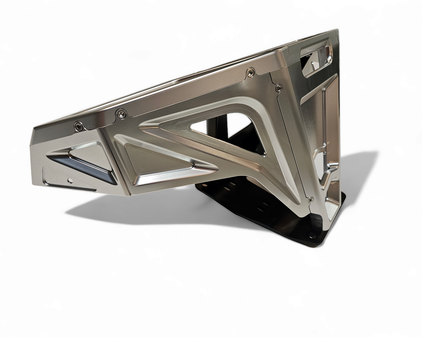 2022-2026 Polaris RZR Pro R, Pro S, Turbo R Machined Billet Front Winch Bumper (Clear Anodize)