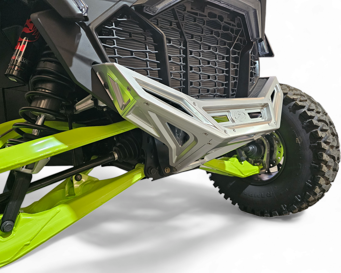 2022-2026 Polaris RZR Pro R, Pro S, Turbo R Machined Billet Front Winch Bumper (Clear Anodize)