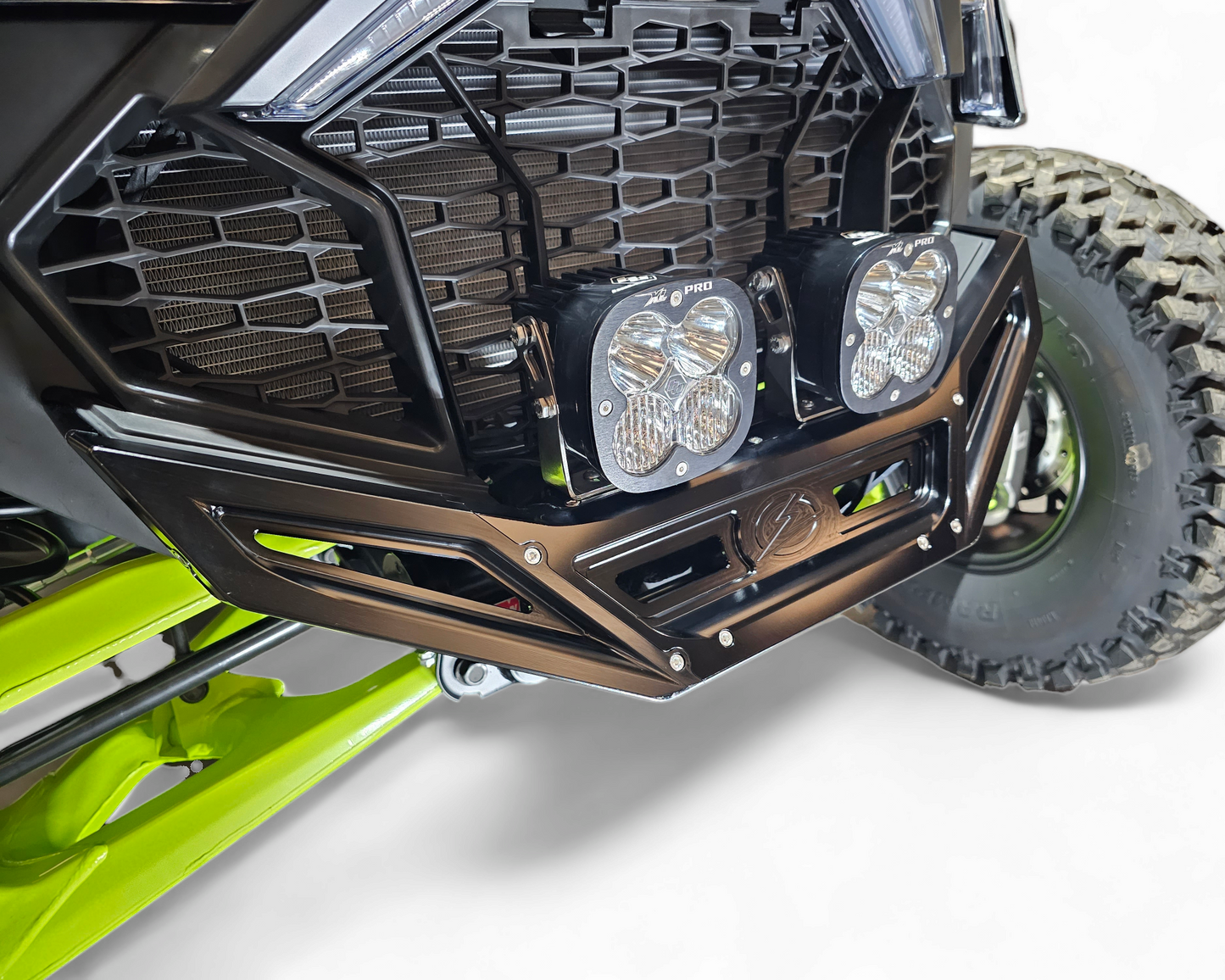 2022-2026 Polaris RZR Pro R, Pro S, Turbo R Machined Billet Front Winch Bumper (Black Anodize)