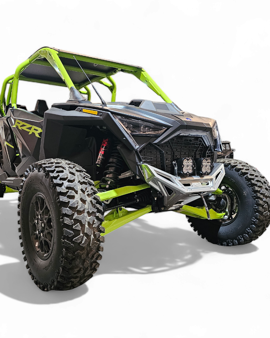 2022-2026 Polaris RZR Pro R, Pro S, Turbo R Machined Billet Front Winch Bumper (Clear Anodize)