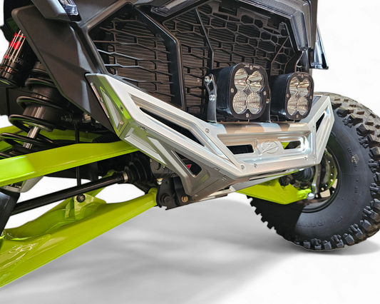 2022-2026 Polaris RZR Pro R, Pro S, Turbo R Machined Billet Front Winch Bumper (Clear Anodize)
