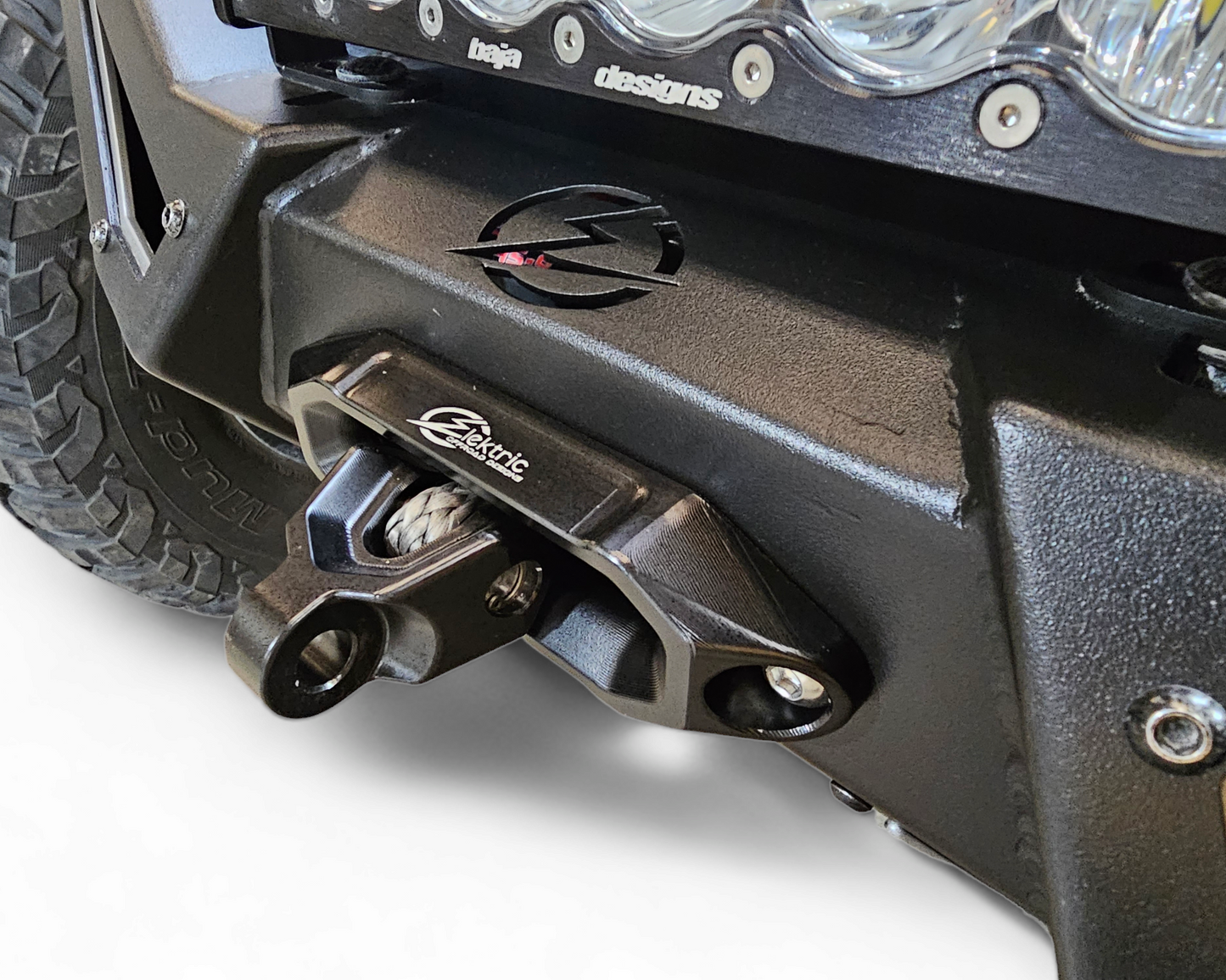 Elektric Offroad Designs UTV Winch Fairlead and Hook (Black)