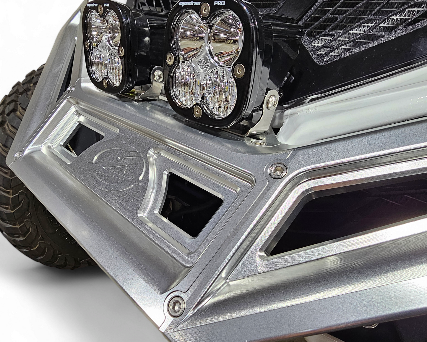 2017 to Current Can-Am X3 Maverick Machined Billet Front Winch Bumper (Clear Anodize)