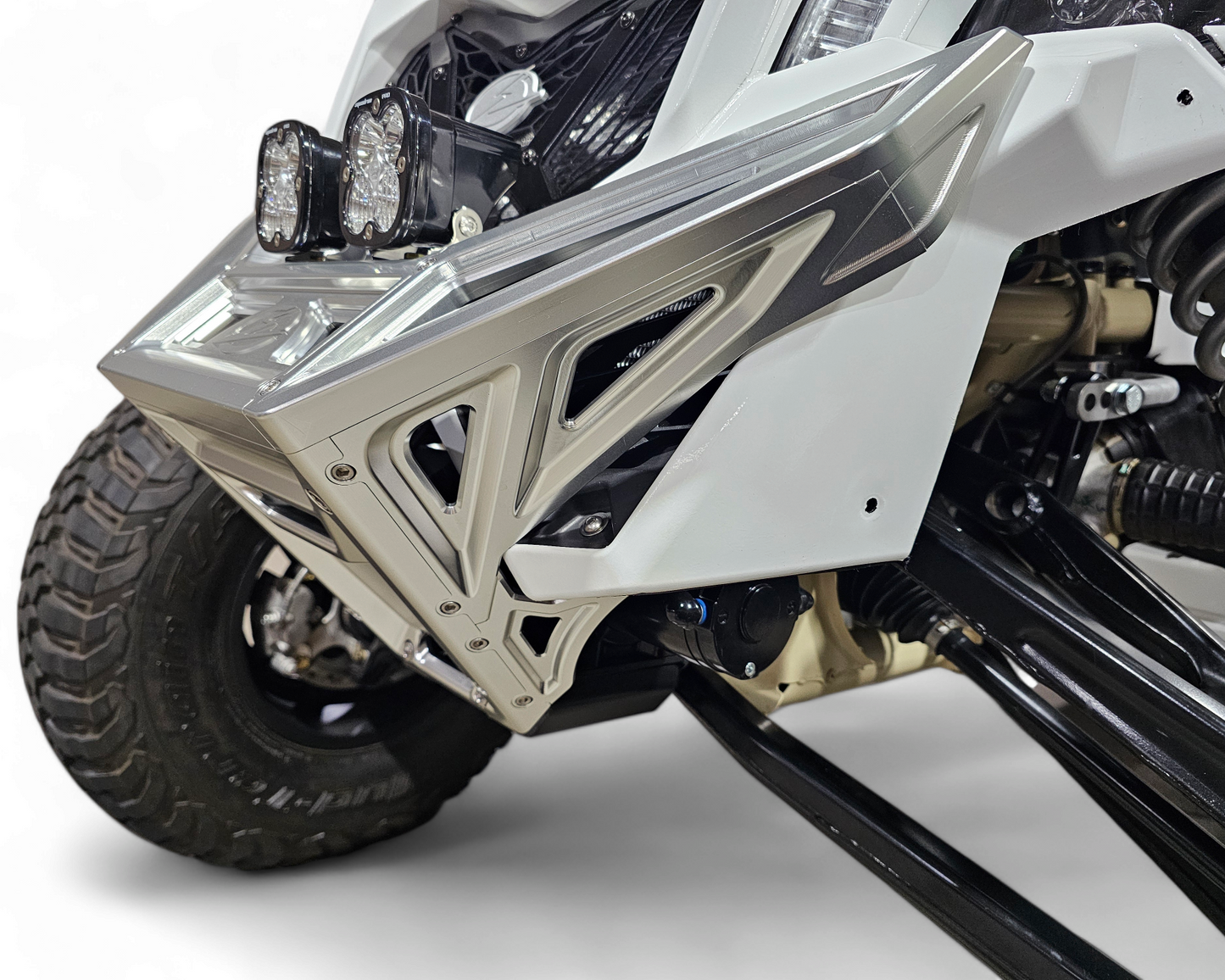 2017 to Current Can-Am X3 Maverick Machined Billet Front Winch Bumper (Clear Anodize)
